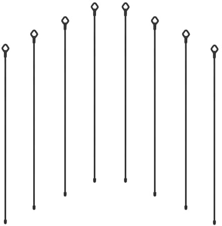 PATIKIL Rubber Twist Ties, 18 Inch Silicone Reusable Twist Ties Heavy Duty Bendable for Bundling Holding, 8 Pcs, Black