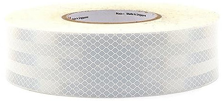 RYRYR Rouleau de Ruban réfléchissant extérieur, barrière de sécurité autocollante, Avertissement, étanche, Blanc, for véhicules, vélos, vêtements, Casques, boîtes aux Lettres(5cm)