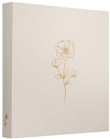 Tslespcx Photo Album 4x6 500 Photos 5 Pictures Per Page, 500 Pockets, Photo Albums 4x6 Pictures, Linen Fabric Cover Large Photo Album Book for Wedding Family Memories(Beige)
