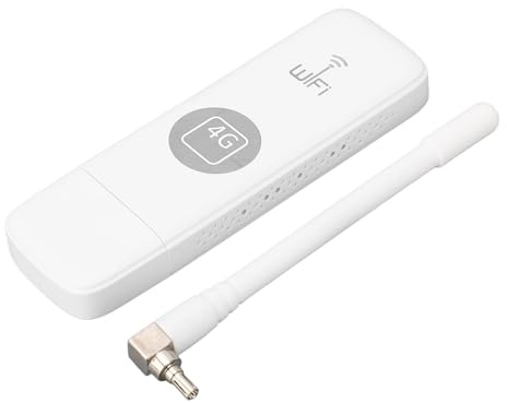 Portable 4G WiFi Router with External Antenna High Speed USB Powered Hotspot for Travel Office Home Support 10 Users Sharing Stable Signal Multi Band Network ABS Material