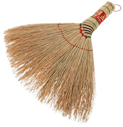 BIUDECO Piccolo Scopa Portatile Intrecciata a Mano in Paglia di Sorgo