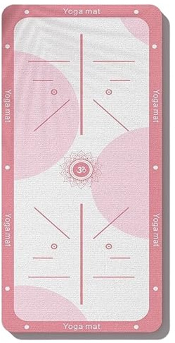 Tapis de yoga et fitness antidérapant rembourré pour chambre à coucher, aérobic, isolation phonique et absorption des chocs, tapis silencieux pour la maison (rose, 183 x 60 x 0,7 cm)