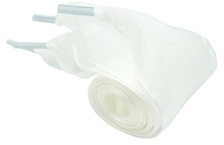BupiMufi Cordones de cinta de 4 cm de ancho Cordones de organza blanco 140cm
