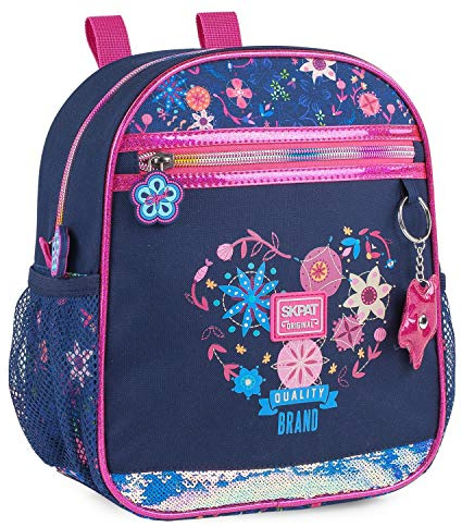 SKPAT - Kinderrucksäcke - Kinderrucksack Mädchen - Langlebig und stilvoll Schulrucksack Jungen und Mädchen - Kinderrucksäcke mit einem verstellbaren riemen, Marine Blau