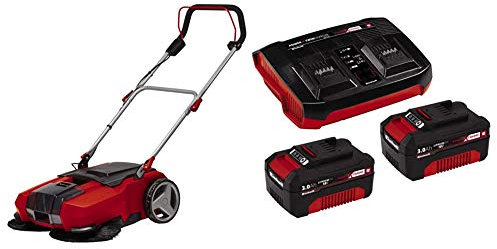 Einhell Spazzatrice a Batteria Te-Sw 18/610 Li-Solo Power X-Change + 2X 3,0Ah & Twincharger PXC Starter Kit