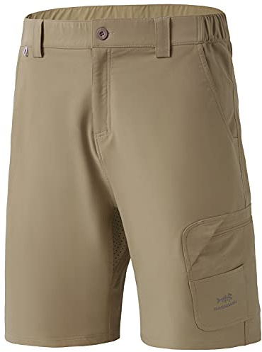 Bassdash FP01M 10.5 ”Pantalones Cortos de Carga de Pesca para Hombre de Secado rápido UPF 50+ Resistente al Agua