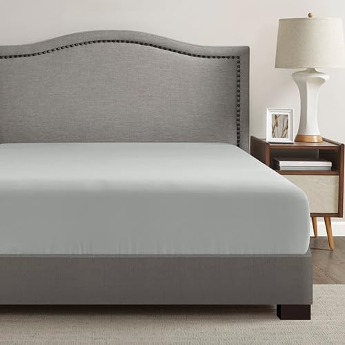 Comfort Spaces Coolmax - Sábana bajera ajustable que absorbe la humedad solo súper suave y resistente a la decoloración, con elástico que se adapta a colchones de hasta 16 pulgadas para climas cálidos