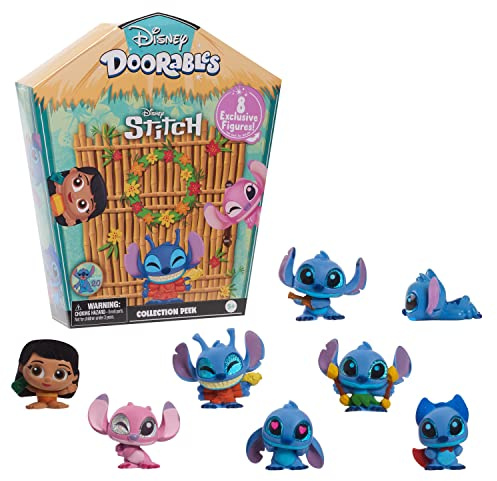 Disney Doorables Coffret de Figurines à Collectionner Stitch, 8 Figurines, Figurines à Collectionner de 3,8 cm de Haut, Jouets pour Enfants de 5 Ans et Plus par Just Play