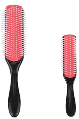2 Pezzi Spazzole Districante per Capelli Secchi e Bagnati, Pennello di Capelli per Styling Spazzola per Cuscino Massaggiatore per cuoio Capelluto in Silicone, 9 fila Styling Brush per Blow-Drying