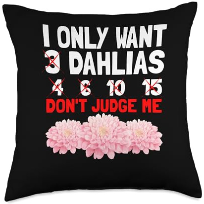 Dahlia Enthusiast Dahlia Seeds for Planting Pink Dahlias Throw Pillow