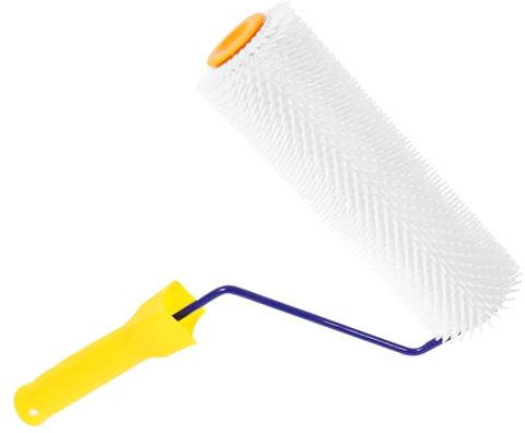 GALPADA Rodillo De Púas Para Ventilación y Pintado De Pisos Autonivelante De 23 Cm x 9 Pulgadas Dientes De 14 Mm, Material Resistente Para Pintura Epoxi, Herramienta Profesional Para Suelos De Cemento
