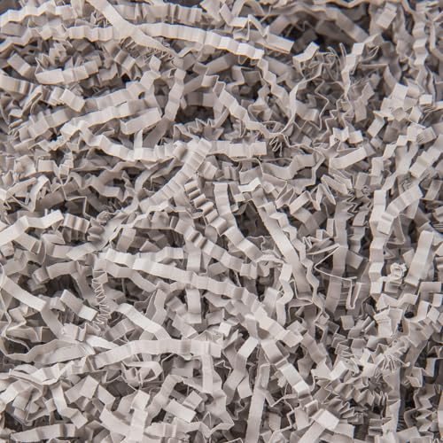 500g Grey Shredded Tissue Paper for Gift Boxes and Hampers | Crinkle Cut, Ideal Hamper Filling Gift Packaging Filler Suitable Birthday Wedding Graduation Christmas Anniversay