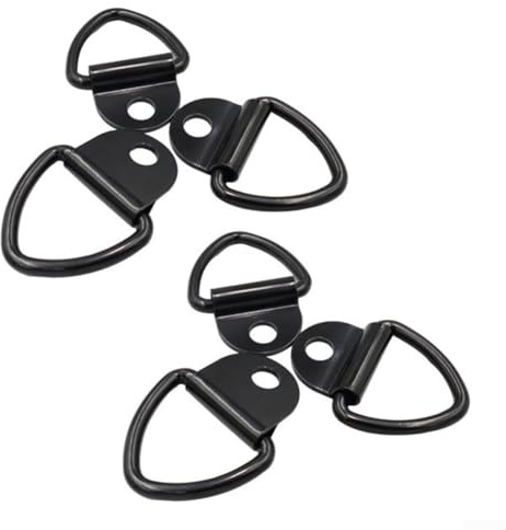 ComfyHarbor 6 Pack Heavy Duty D-Type V-Ring Anchor Tie Down Set, Carbon Steel 2000KG Load Capacity for Trailer Truck Bike and Boat Cargo Securing