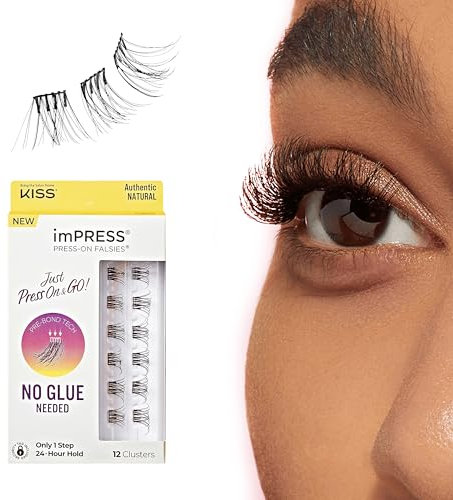imPRESS Press-On Falsies Eyelash Clusters, Natural, Authentic