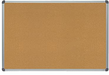 Rocada | Große Wandkork | Korktafeln mit Aluminiumrahmen | Korkplatte | Pinnwand für Büros | robuster und selbstregenerierender Kork für Reißnägel | 120 x 90 cm