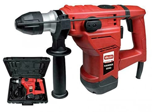 Valex Marteau perforateur 1500W 4000cpm Embrayage sécurité Arrêt percussion Arrêt rotation 3 fonctions Perforateur Battant Démolisseur Pointe fixe 220V AC