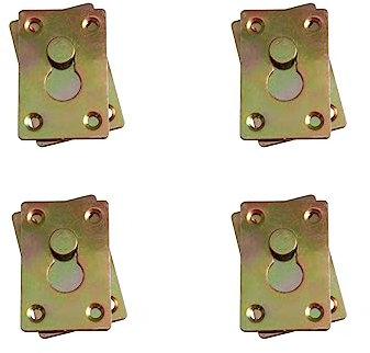 Conector Universal para Muebles, Soporte y Herrajes para Muebles, Conector de Metal, Conector de Cama, Conector de Sofá, 52 x 35 mm, 4 Juegos