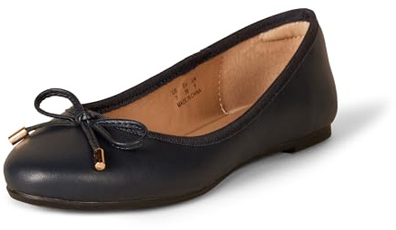 Amazon Essentials Bailarinas Planas Billie Mujer, Azul Marino, 37 EU