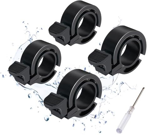 Chiluxendo Timbre Bicicleta(4Pcs), Bicicletas Infantil Timbres Patinete Electrico, Accesorio Montaña con Sonido Fuerte y Nítido, Bici Bocina para Scooter Chico Chica, para de Carretera (Negro)