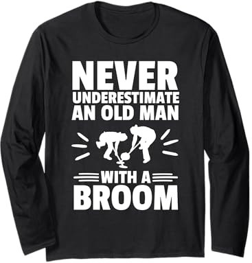Best Curling Art For Men Grandpa Ice Curling Sport Lover Long Sleeve T-Shirt