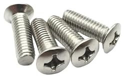 M2 M2.5 M3 M4 M5 M6 GB820 DIN966 A2-70 304 Stainless Steel Cross Recessed Phillips Raised Countersunk Head Half Oval Screw Bolt(10mm,50pcs M2.5)