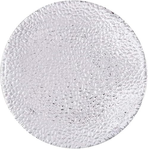 YKMYXZ， Plateau Bol à Fruits Assiette de 10 Pouces Assiettes en Cristal Bol à Bonbons et à Fruits à Noix Panier Assiette à Snack Plat à Bonbons Conteneur de fête PartyPlatter Verre Rond(24.3 * 2cm)