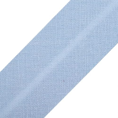 cyclingcolors 1 x snedband av 100% bomull bredd 30 mm längd 25 m högkvalitativt kantband bomullsband snedband perfekt för gör-det-själv, ljusblå