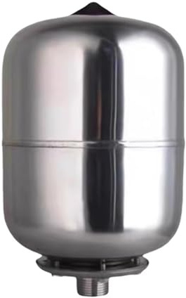 Réservoir de Pression en Acier Inoxydable, 3, 5, 8, 12 ou 24 L, Réservoir Pression à Vessie, Compatible eau Chaude et Froide, pour Puits, Irrigation et Arrosage(28.1cm/11.1in(5L/1.3Gal))
