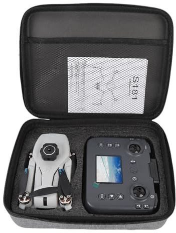 Luocute Drone con Telecamera Ad Alta Definizione Droni di Fotocamera con Stabilizzazione Elettronica Dell'immagine, un Restituzione Chiave, Bracci Pieghevoli, Telecomando LCD per (1 batteria)