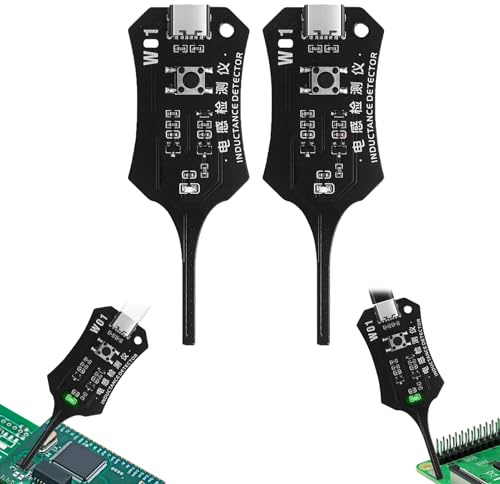 Tester Di Induttanza Type-C, 2x Tester Per Bobine Di Schede Madri, Rilevatore Di Induttori Per Circuiti Elettronici Con Luce Verde Per La Riparazione Di PC E Telefoni, Individuazione Rapida Dei Guasti