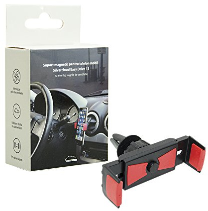 SilverCloud Air vent phone holder, universal mobile phone car mount cradle Easy Drive 13 for