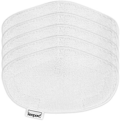 KEEPOW 5 Mikrofasertuch für Polti Vaporetto SV440 Double, SV450, SV460, Vaporetto Smart 100 T, Smart 120, Wiederverwendbare Ersatzpads Kompatibel mit Polti PAEU0332 für Alle Bodenarten geeignet