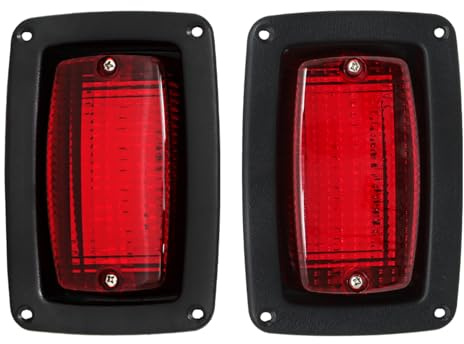 WFLNHB 2 x Tail Light 3 Wire Rear Taillights Pair Replacement for Club Car DS Golf Cart 1982-Up