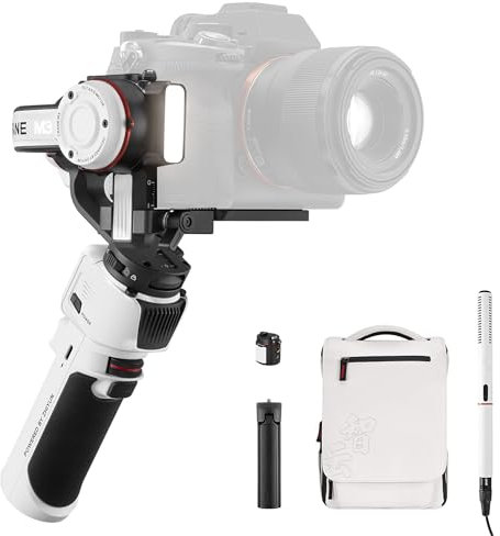 ZHIYUN Crane M3 Pro [Official] Gimbal für Kamera und Smartphone, 3-Achsen Stabilisator mit Tasche/Stativ/Mikrofon/Erweiterungsbasis, Stabilizer für Handy/Spiegellose Kamera/Action Cam/Gopro