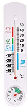 Termometro Ambiente Interno Esterno, Temperatura da -40°C a +50°C (Plastica 230x50x20mm)