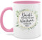 Tasse Tassen 325ml - Erzieherin - Danke dass du mir beim Wachsen geholfen hast - 325 ml - Rosa - für erzieherinnen abschied geschenk erzieher geschenke kindergärtner bester kaffeetasse
