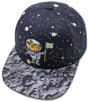 koaa Die Maus Space Snapback - Sendung mit der Maus, Basecap Kinder, Coole Cap für Jungen & mädchen, Snapback käppi, schildkappe, cappy, cappies Kids, Snapback Junge, Coole käppi Kleinkinder