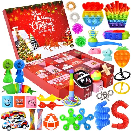 Fidget Christmas Countdown Calendar-Advent Calendar 2025 for Kids-24 Days Surprise Xmas Present Box-Holiday Christmas Count Down Advent Calendars Toy for Boys Girls Teens Adults