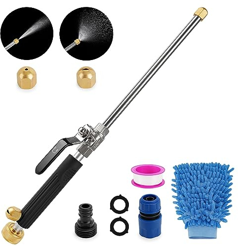 Watering Sprayer Cleaning Tool, Laopypor Hydro Jet Water Hose Nozzle, Wand Lance for Car Window Pet Washing and Plant Water
