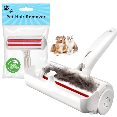 Pet Hair Remover Roller Reusable Cat & Dog Hair Remover Brush Animal Fur Lint Remover Scraper Stairs, Clothes, Sofa, Furniture, Car and Carpet Roller Brush Fluff Fur Remover Cleaner
