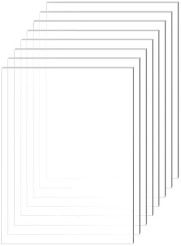 BIKPRST 8 Pièces Plaque Acrylique Transparente D'Épaisseur - Panneaux En Plexiglas Pour Décoration 10*15Cm Plaque Acrylique Transparente Feuille De Plastique Plaque Transparent Pour Cadre Photo, Peint