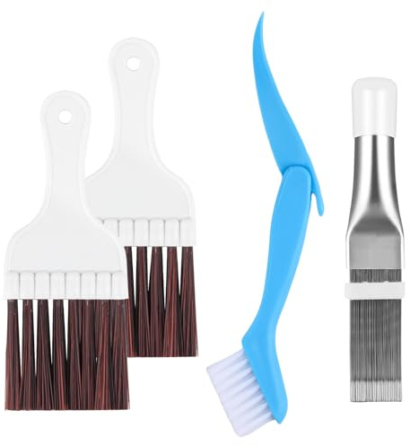 4 pezzi di pettine lamellare per asciugatrice, pettine per asciugatrice del condensatore, pettine per pulizia del condensatore, set di pettini per la pulizia delle lamelle del condizionatore d'aria