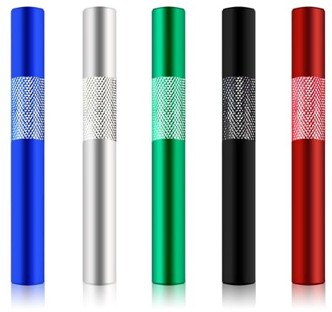 BDEPSTR Cannuccia Metallo,5 Pezzi Cannucce di Paglia,Tubi Metallici Riutilizzabili di Alta Qualità,Cannucce per Annusare in Tubi Metallici, per Bevande, Cucina e Uso Quotidiano
