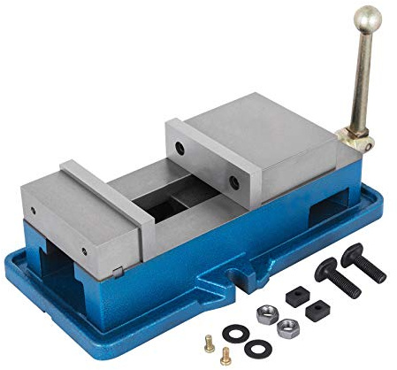 Happybuy Morsa per Foratura e Fresatura, Apertura 125 mm Morsa di Serraggio di Precisione 24 KN Altezza Morsa da Banco 110 mm Morsa da Banco Accessorio Principale per Fresatrice di Precisione