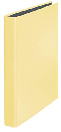 Original Falken PastellColor Ringbuch. Made in Germany. 2-D-Ring-Mechanik DIN A4 Füllhöhe 25 mm Vanille-Gelb Kalender Organizer Ring-Ordner Hefter Plastikordner ideal für Büro und Schule