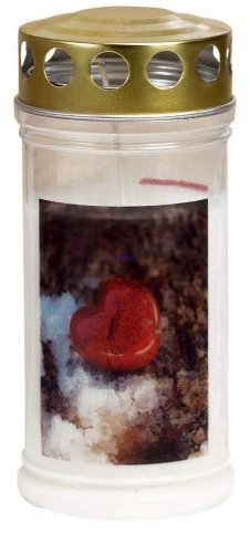 Jeka - Vela para Tumba (70-90 Horas, diseño de corazón)