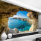 HGFHGD Foto papel tapiz 3d cueva moderna vista al mar mural natural sala de estar dormitorio decoración de interiores papel tapiz extensión espacial pegatinas de pared