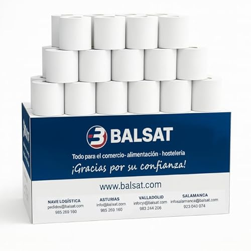BALSAT Rollo Ticket 80x80 Termico - 20 ud. Papel Impresoras TPV