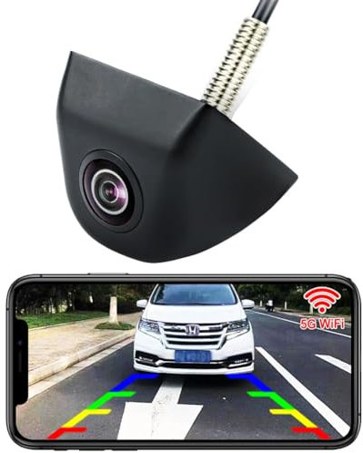 GREENAUTO Telecamera posteriore WiFi 5G 720P HD per iPhone iPad Android Smart Phone Tablet con angolo di visione ampio 170 gradi