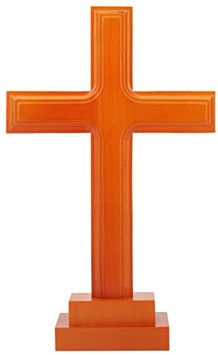 WEBEEDY Kruzifix Stehkreuz Olivenholz aus Jerusalem Versehkreuz Tischkreuz Versehkreuz mit Sockel Party Meditation Religiöse Heimdekoration